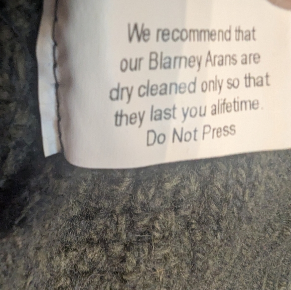 Blarney Woolen Mills Aran hooded Merino Wool Sweater, Green Women's Size L - Picture 6 of 16